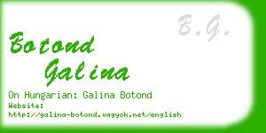 botond galina business card